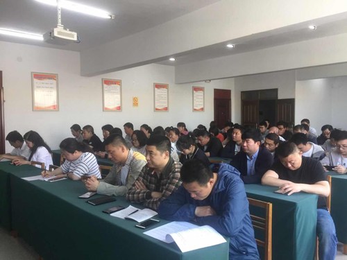 图为汝州市残联传达学习习近平总书记在纪念 图为汝州市残联传达学习习近平总书记在纪念